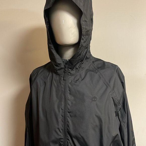 TIMBERLAND Men's Black WaterproofHooded Parka JacketA135D-001 SIZE: XL